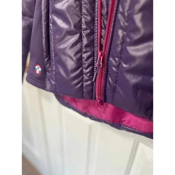 Horze Women's Hooded Puffer‎ Jacket Purple Pink Size US 8 Insulated - Picture 9 of 15